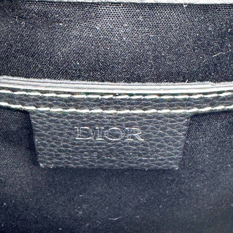 Christian Dior Saddle Leather Black Calfskin Bag