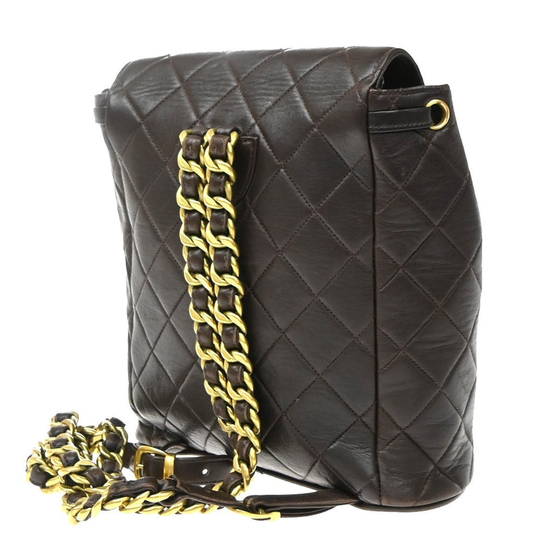 Chanel Duma Drawstring Quilted Leather Brown Bag