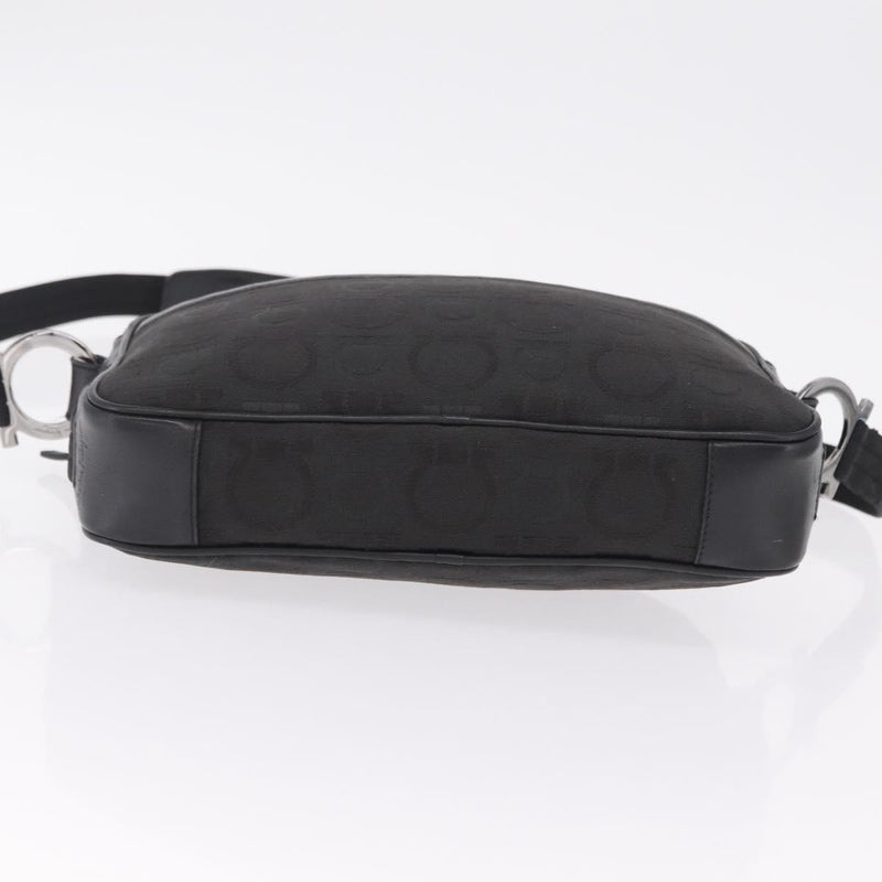 Salvatore Ferragamo Gancini Canvas Black Bag