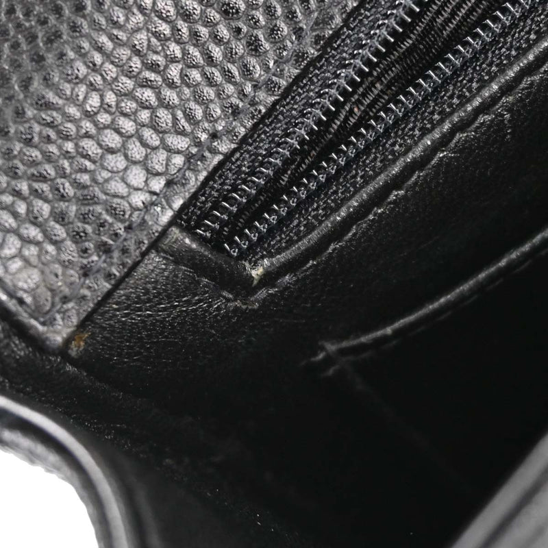 Chanel Vintage Top Handle Vertical Quilt Caviar Black Leather Bag