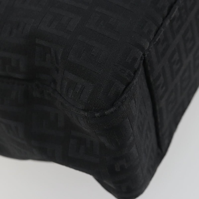 Fendi Shoulder Zucchino Canvas Black Bag