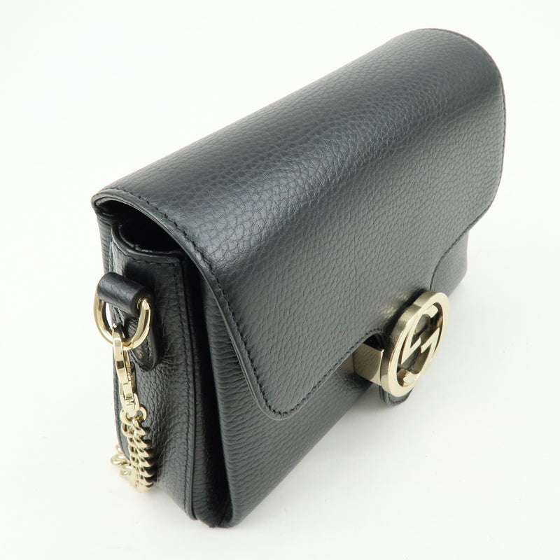 Gucci Interlocking Leather Black Bag