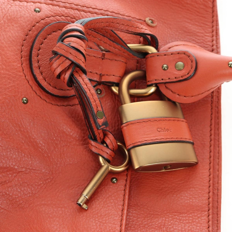 Chloe Paddington Leather Orange Bag