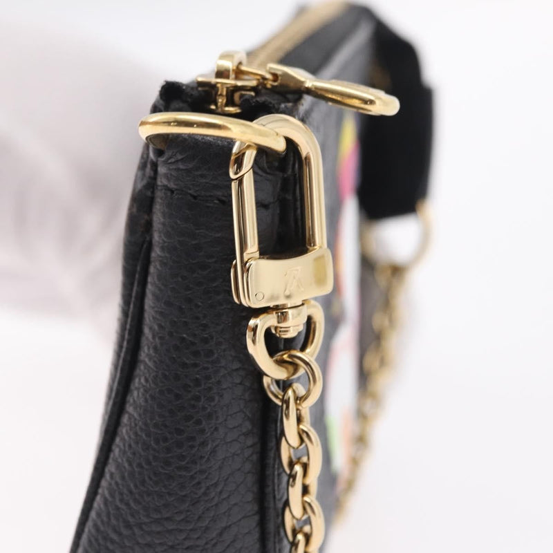 Louis Vuitton Pochette Accessoires Monogram Empreinte Leather Black Bag