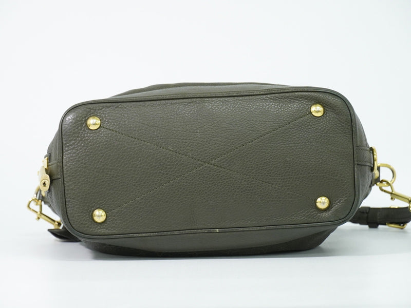 Louis Vuitton Stellar Mahina Leather Khaki Bag