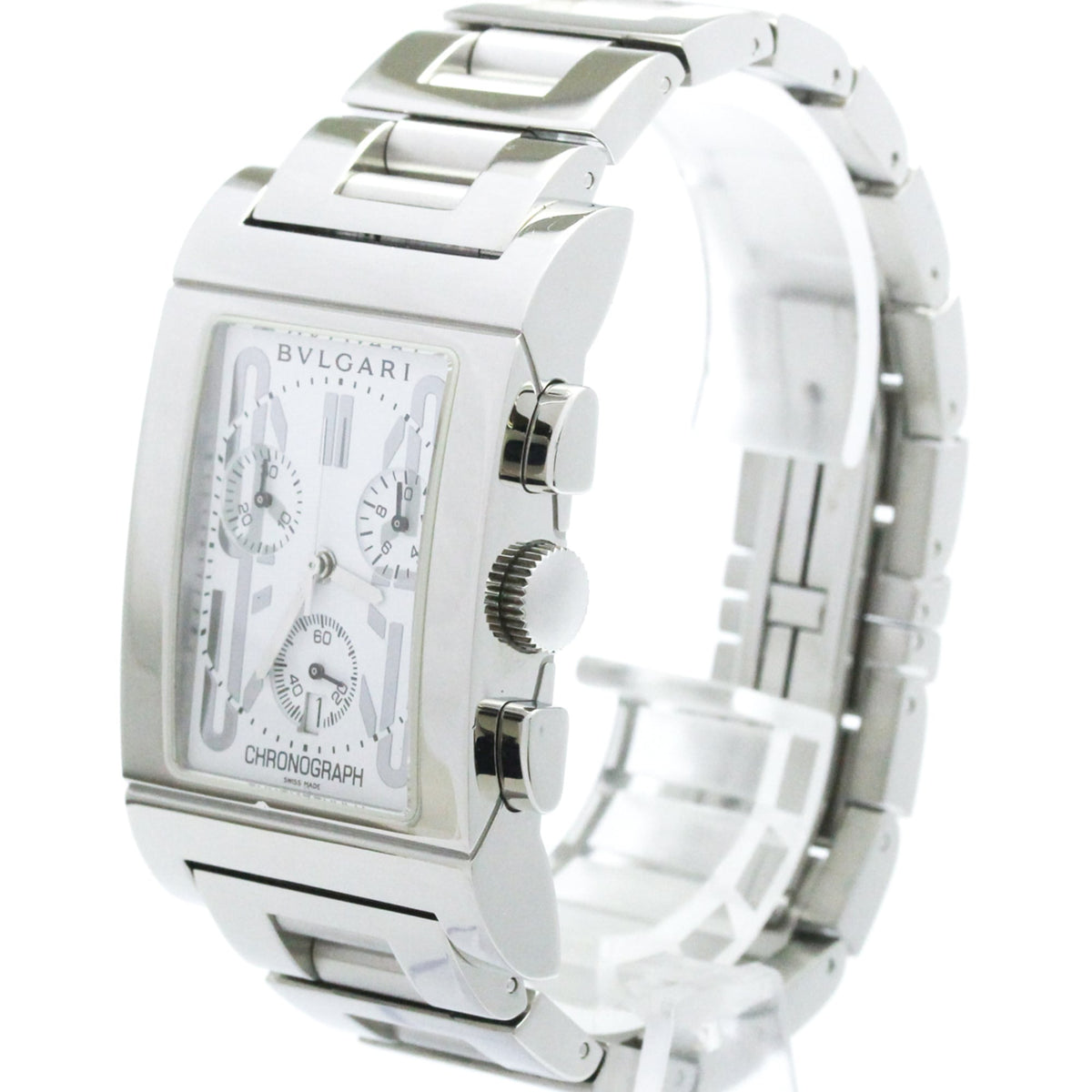 Bvlgari Rettangolo Chronograph Quartz Stainless Steel Watches