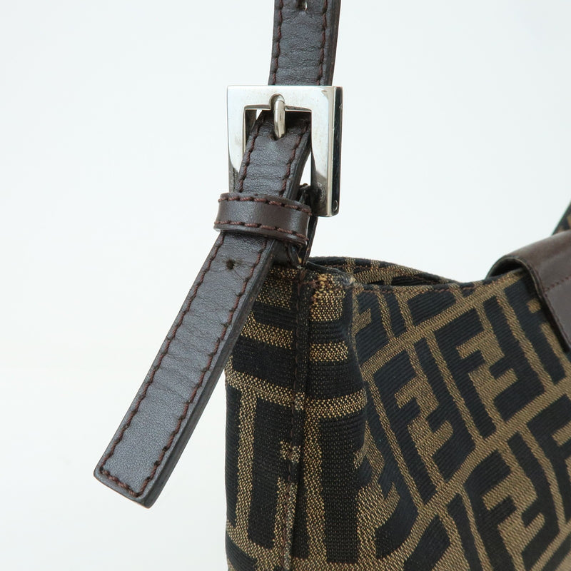 Fendi Flap Hobo Zucca Canvas Brown