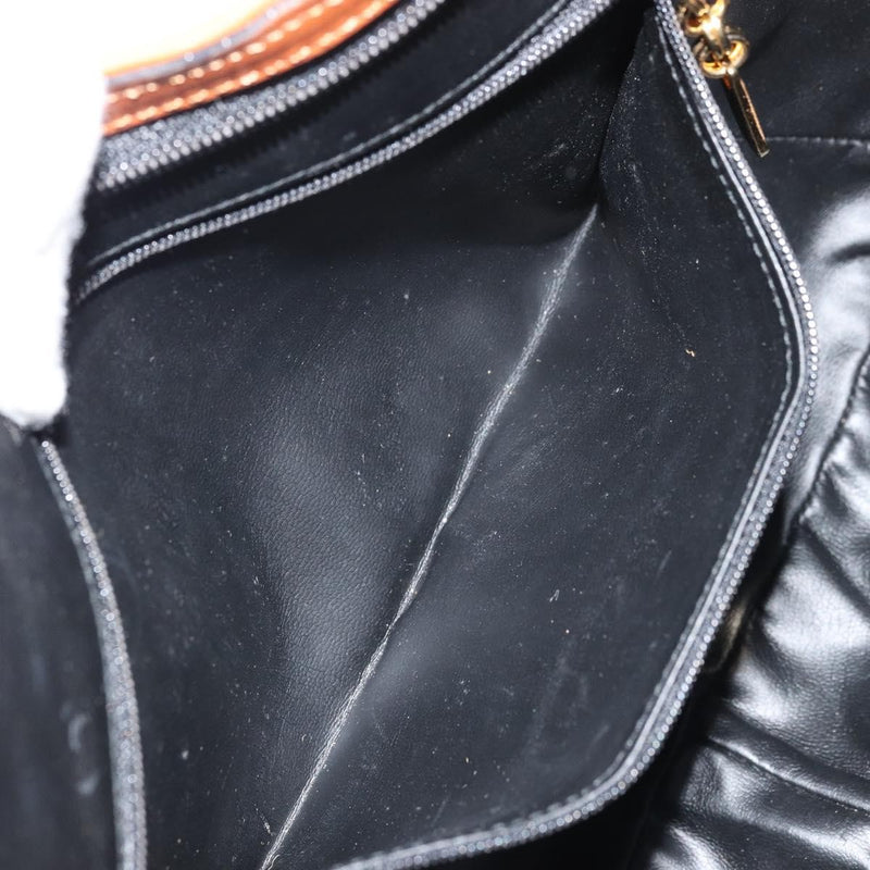 Salvatore Ferragamo Shoulder Leather Black Bag