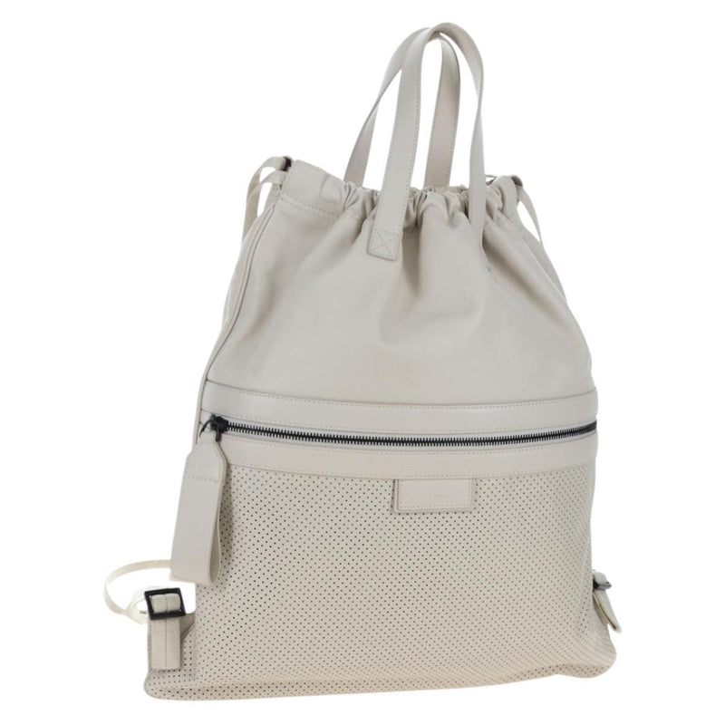 Bottega Veneta Drawstring Perforated Leather Beige Bag