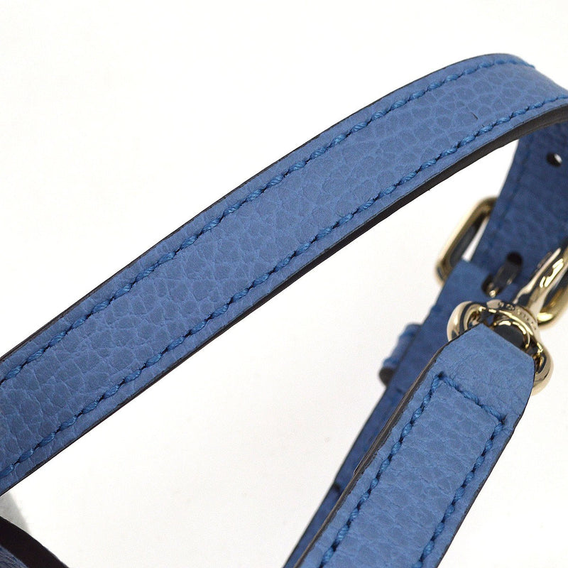 Gucci Interlocking Top Handle Leather Blue Bag