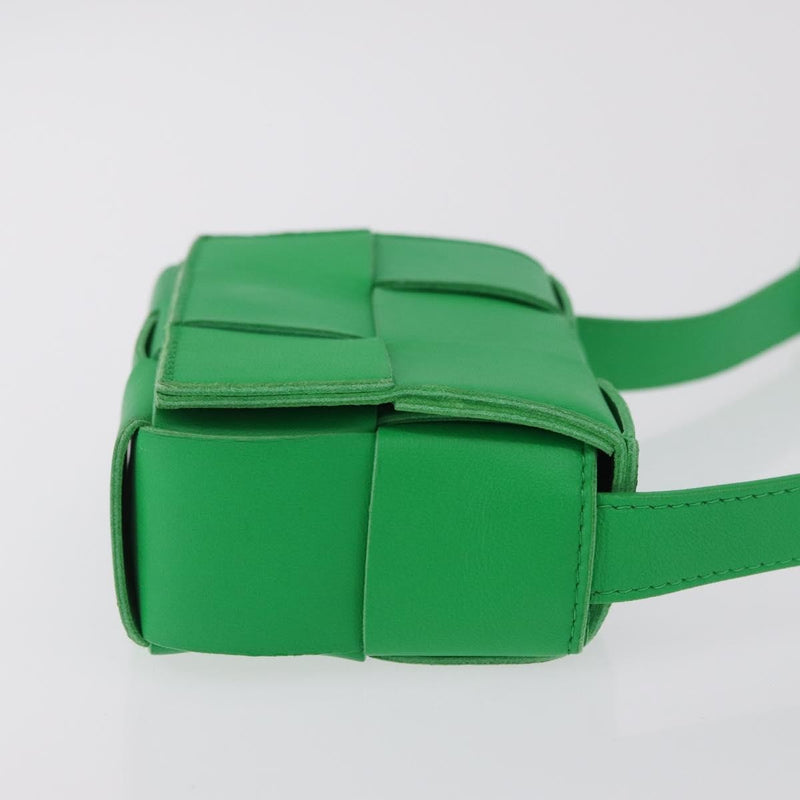 Bottega Veneta Cassette Maxi Intrecciato Leather Green Bag