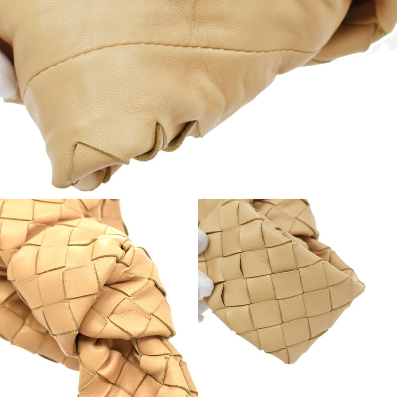 Bottega Veneta Bv Twist Intrecciato Nappa Beige Leather Bag