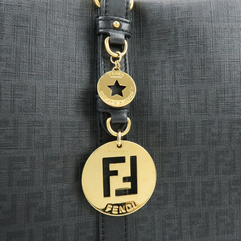 Fendi Superstar Zucchino Coated Canvas Black Bag