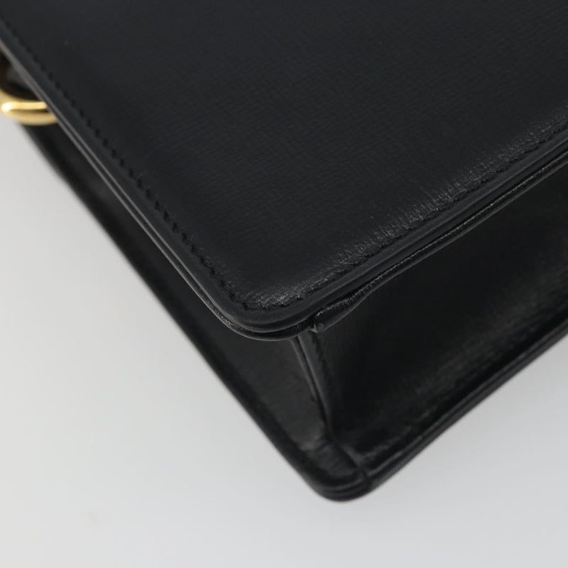 Gucci Gg Ring Leather Black Bag