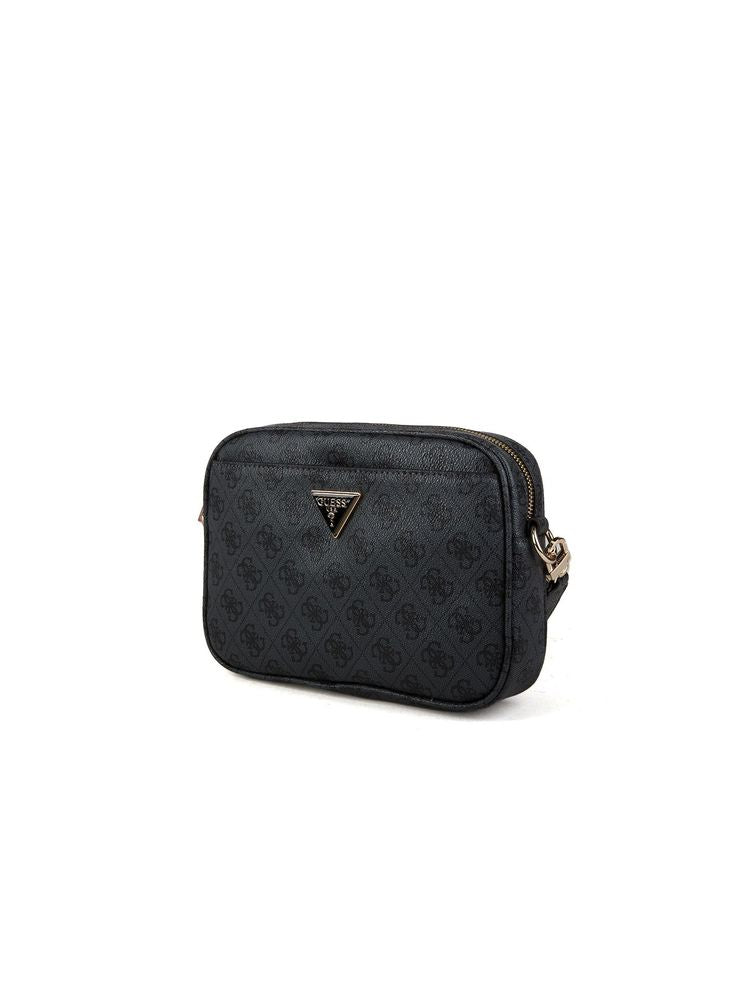 Guess Meridian Ii Crossbody Bag — Black Polyurethane