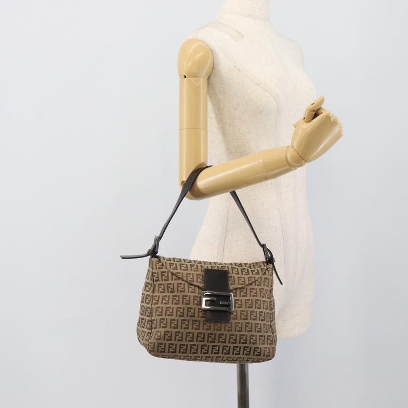 Fendi Mamma Baguette Canvas Beige Bag