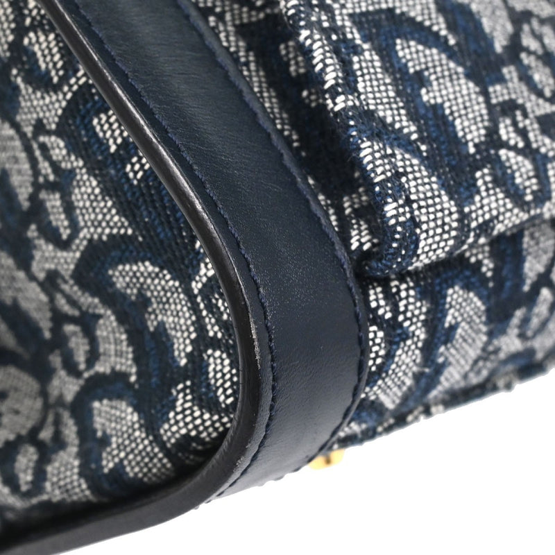 Christian Dior Vintage Trotter Pocket Diorissimo Canvas Navy Bag
