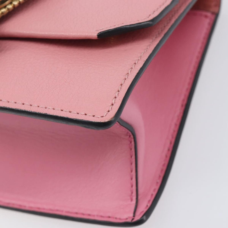 Miu Miu Madras Crystal Flap Leather Pink Bag