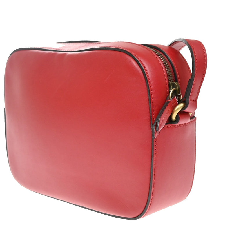 Gucci Bee Web Camera Leather Red Bag