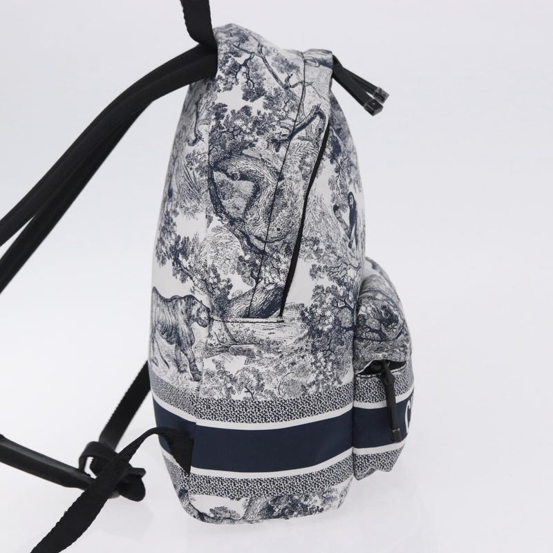 Christian Dior Toile De Jouy Travel Technical Fabric Navy Nylon Bag