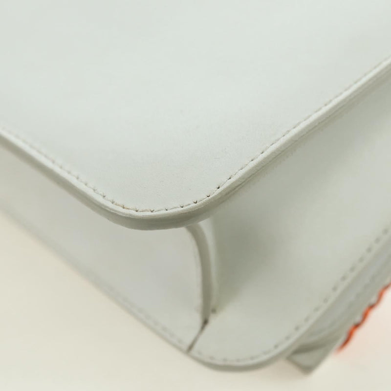 Salvatore Ferragamo Vala Chain Leather White Bag