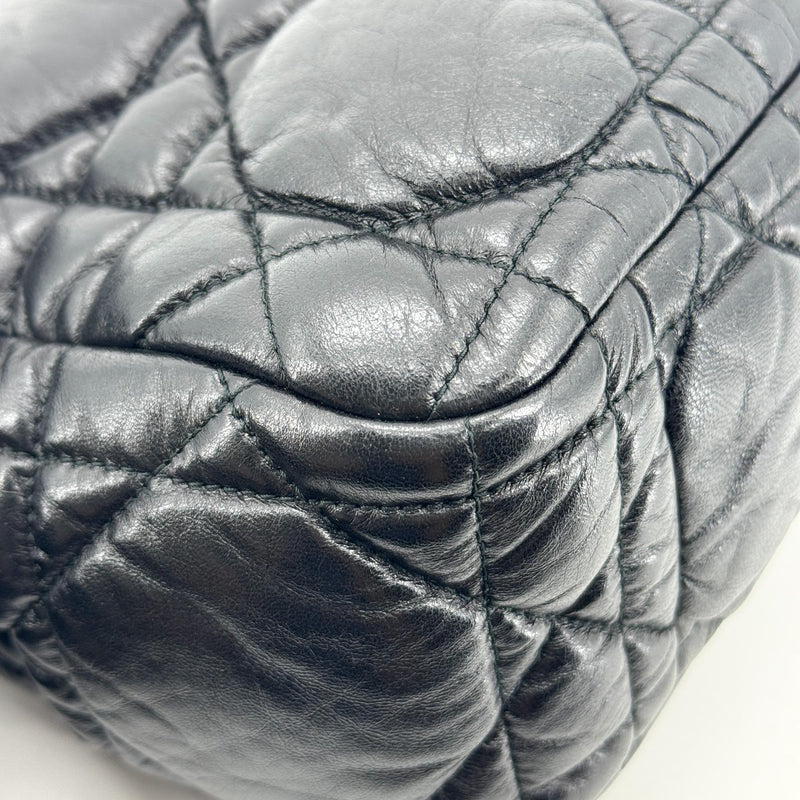 Christian Dior Milly La Foret Cannage Quilt Lambskin Black Leather Bag
