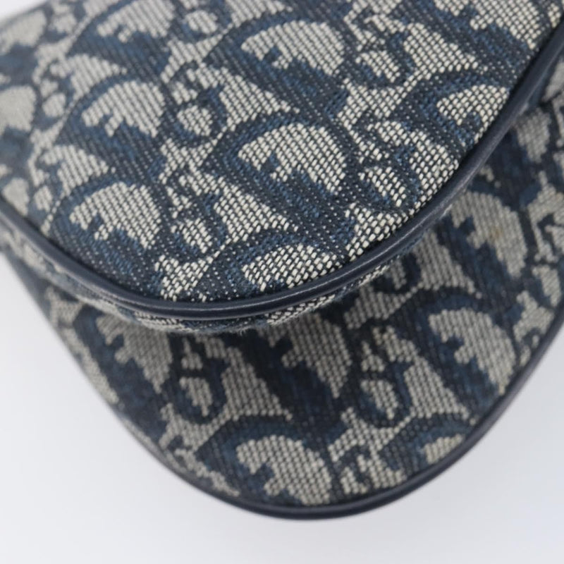 Christian Dior Saddle Messenger Oblique Canvas Navy