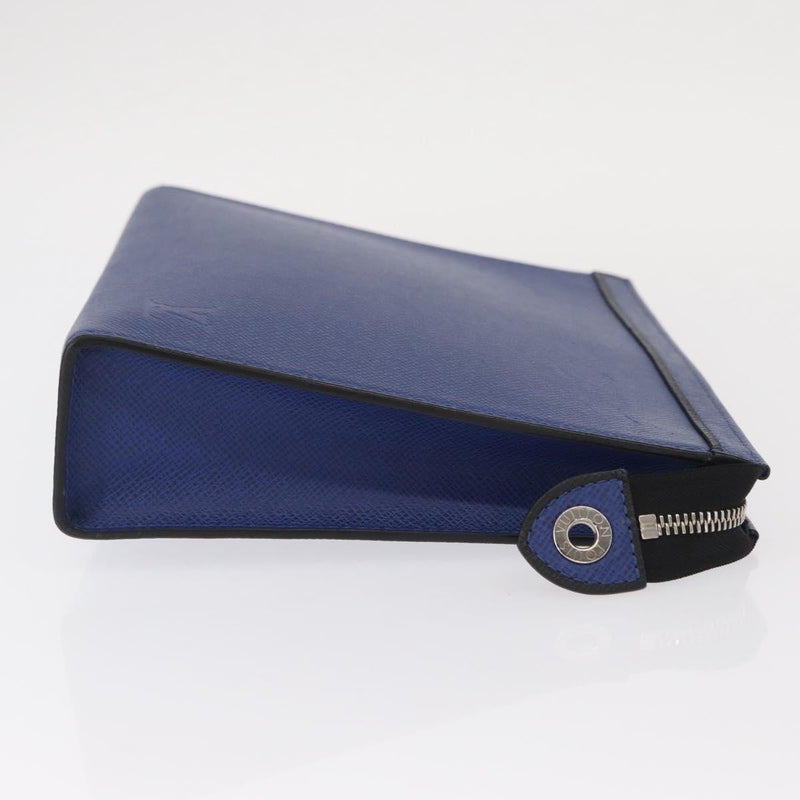 Louis Vuitton Pochette Voyage Taiga Leather Blue Bag
