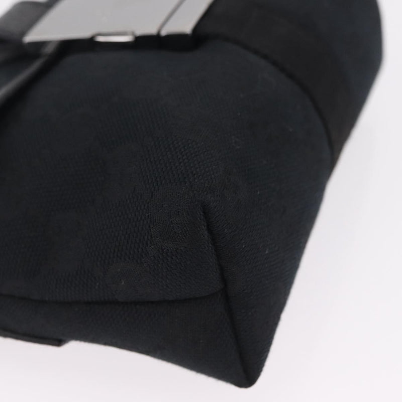 Gucci Buckle Waist Gg Canvas Black Bag