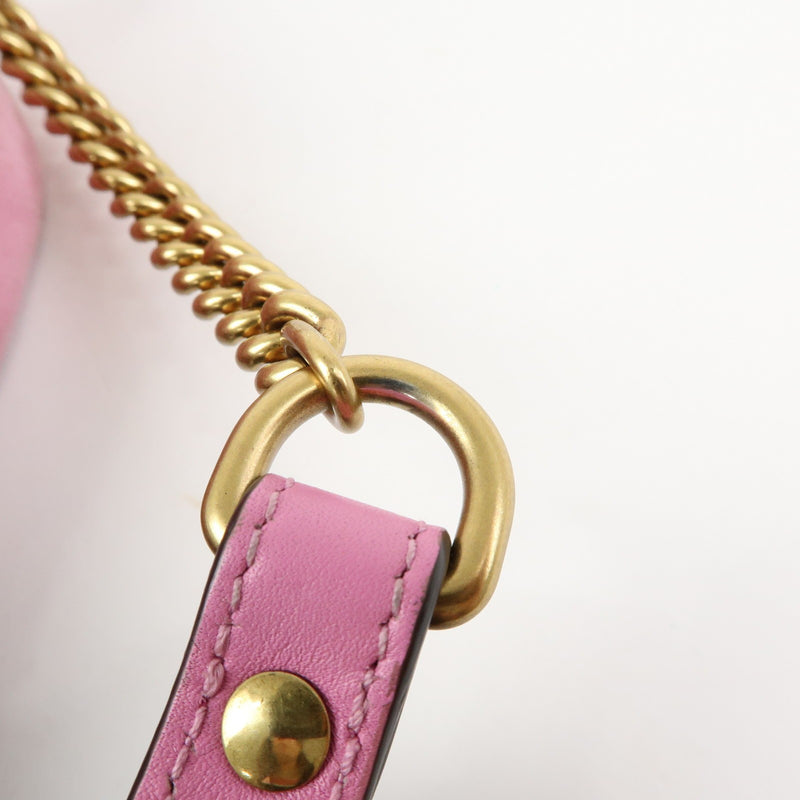 Gucci Gg Marmont Crystal Embellished Matelasse Velvet Pink Bag