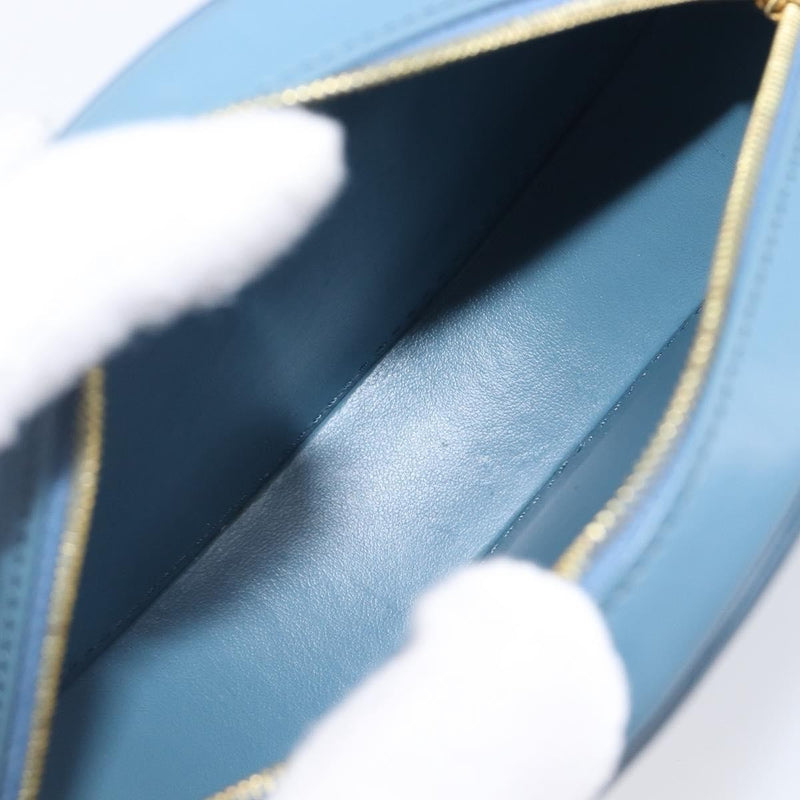 Celine Triomphe Oval Leather Blue Bag
