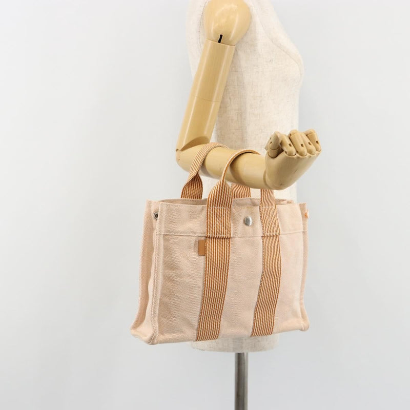 Hermes Fourre Tout Toile Orange Canvas Bag