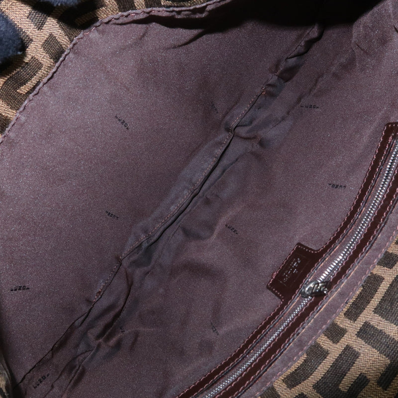 Fendi Flap Hobo Zucca Canvas Brown