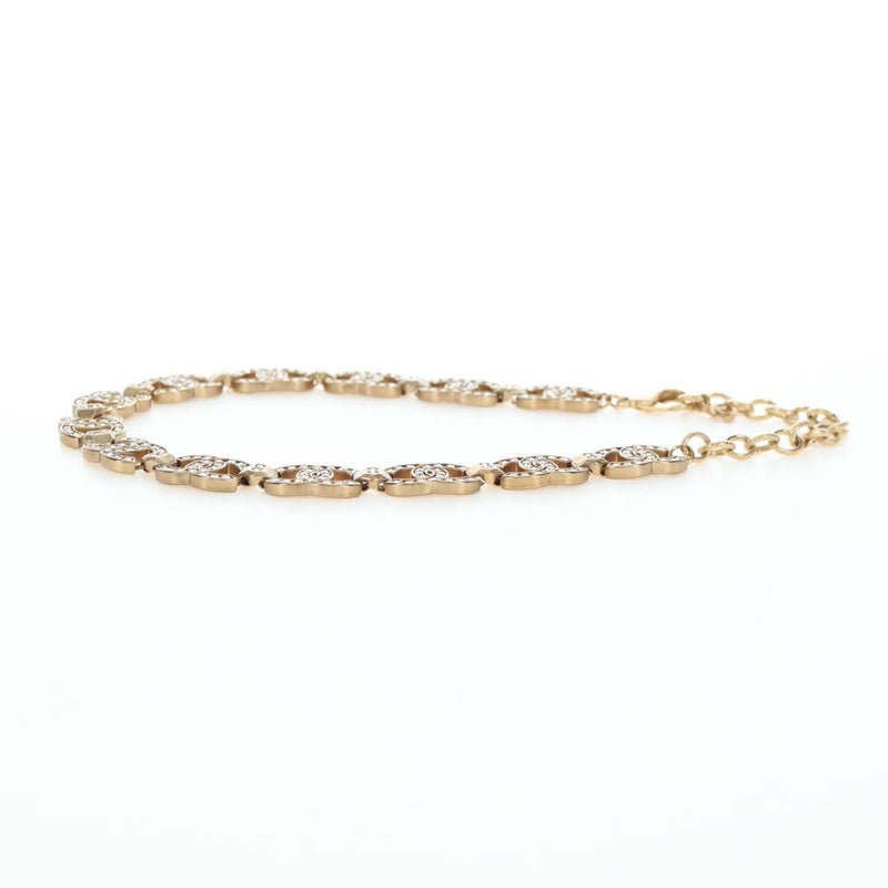 Chanel Cc Link Choker Metal With Crystals Gold Bijoux