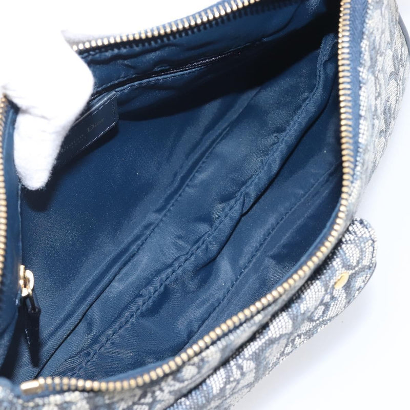 Christian Dior Saddle Messenger Oblique Canvas Navy