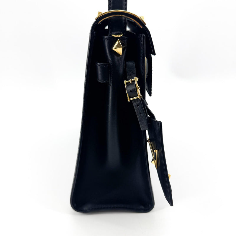 Valentino Garavani My Rockstud Satchel Leather Black