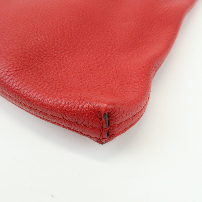 Gucci Logo Portfolio Printed Leather Red Bag