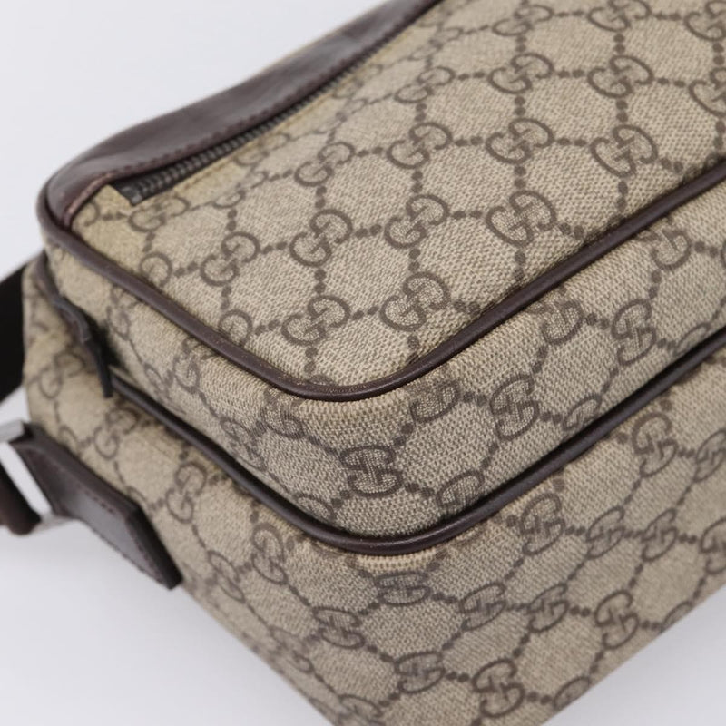 Gucci Front Zip Pocket Messenger Gg Coated Canvas Beige