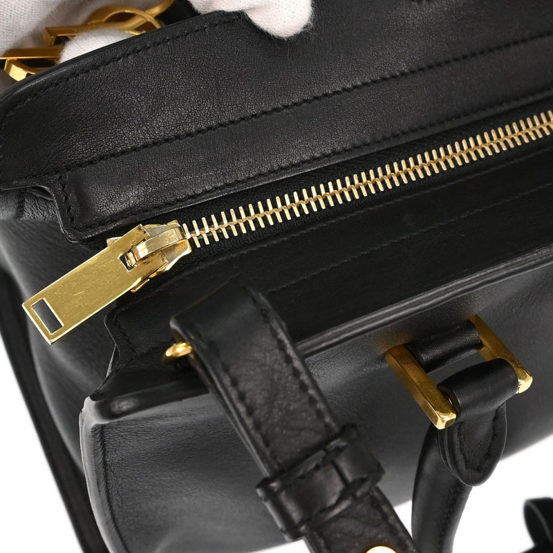 Saint Laurent Monogram Cabas Leather Black Calfskin Bag