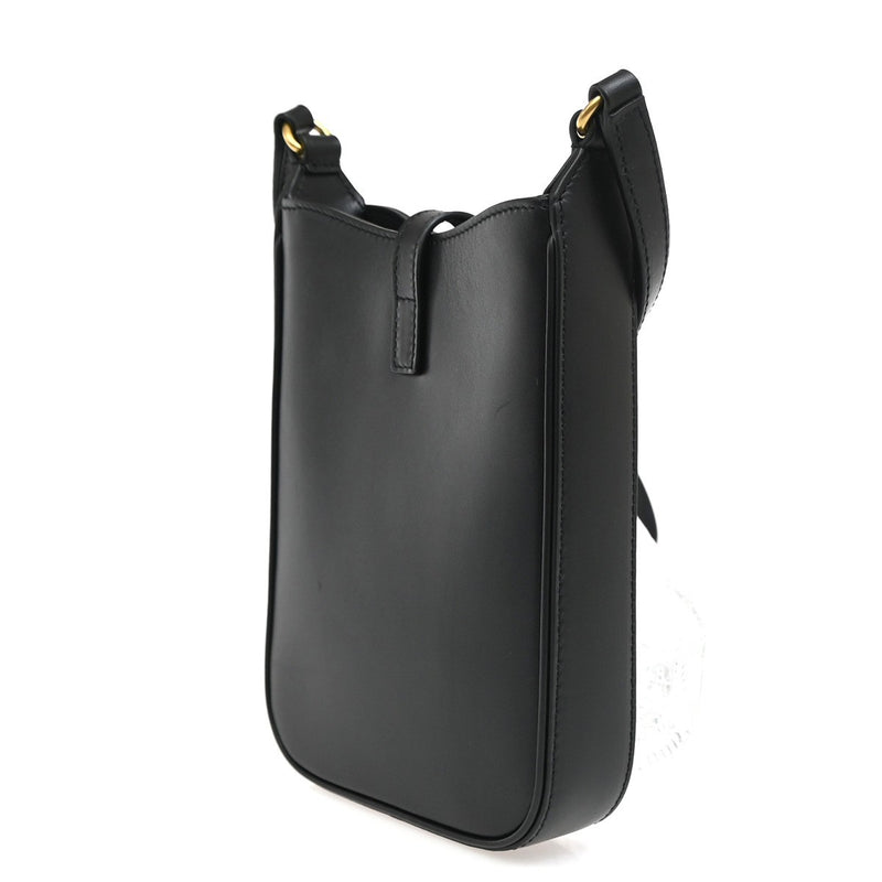 Saint Laurent Le 5 A 7 Vertical Leather Black Bag