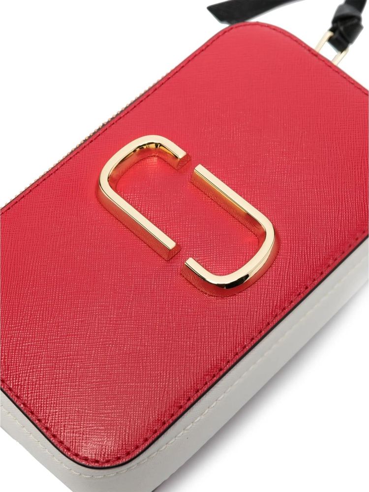 Marc Jacobs Tricolor Calf Leather Crossbody Bag — Red