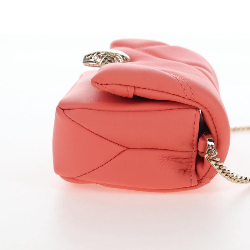 Bvlgari Serpenti Cabochon Diagonal Quilted Leather Pink Bag