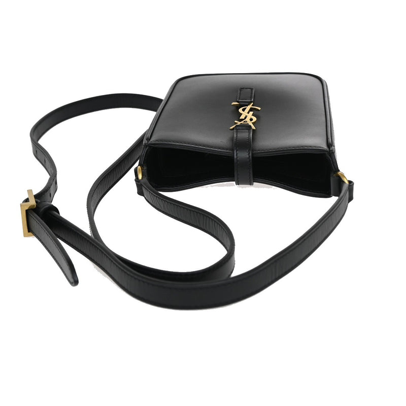 Saint Laurent Le 5 A 7 Vertical Leather Black Bag