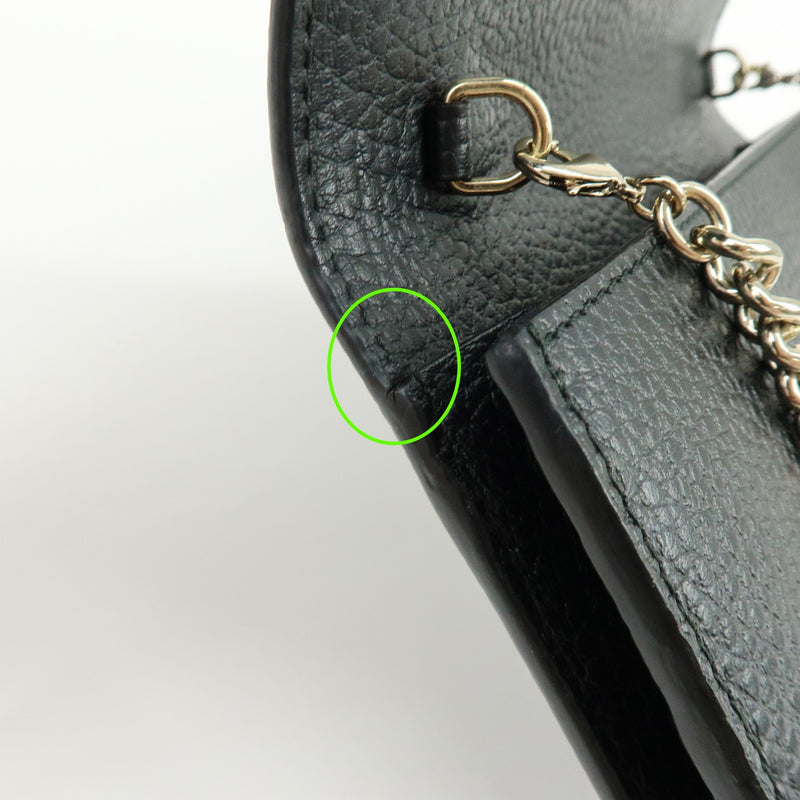 Gucci Betty Chain Wallet (outlet) Leather Black Bag