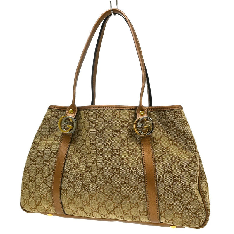 Gucci Twins Gg Canvas With Leather Beige Bag