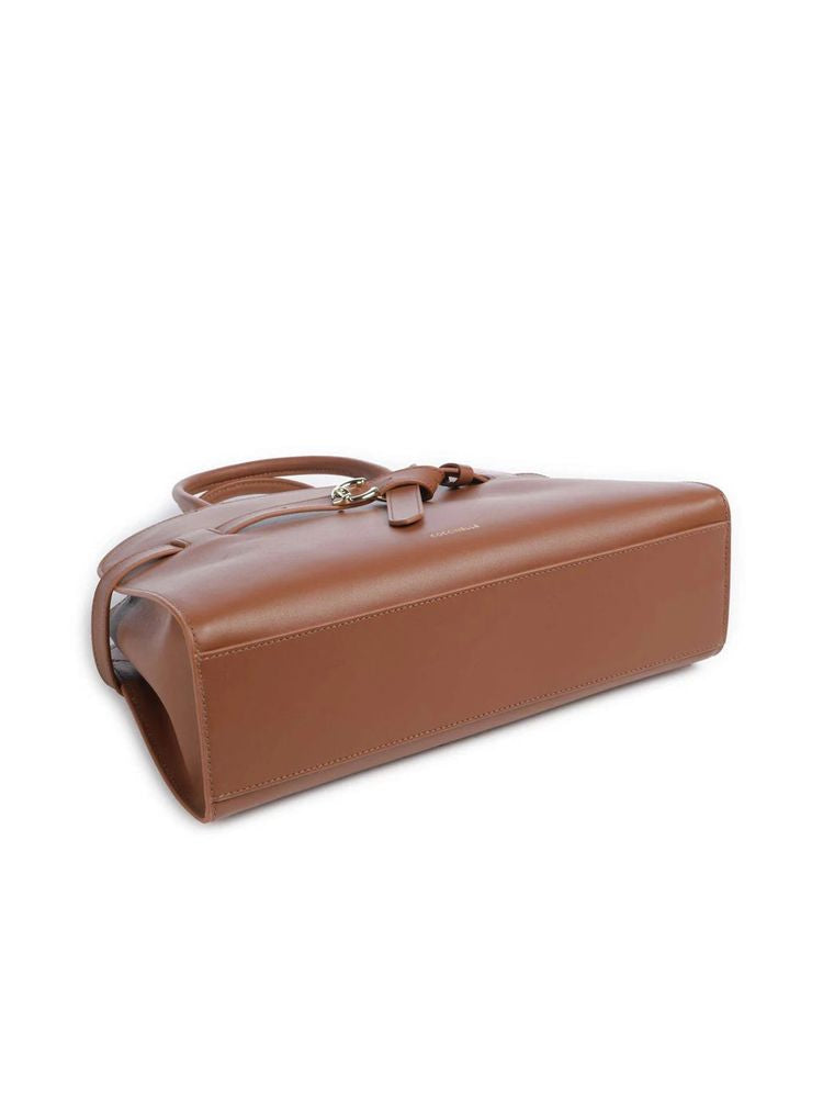 Coccinelle Top Handle Bag — Brown Smooth Leather