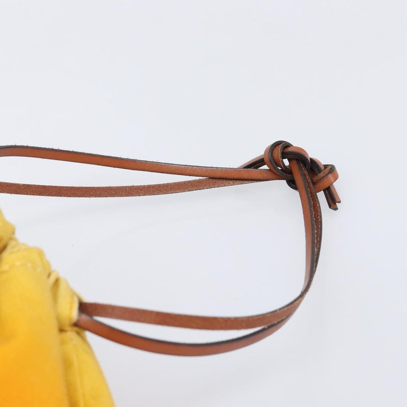 Loewe Paula Drawstring Printed Canvas Orange Bag