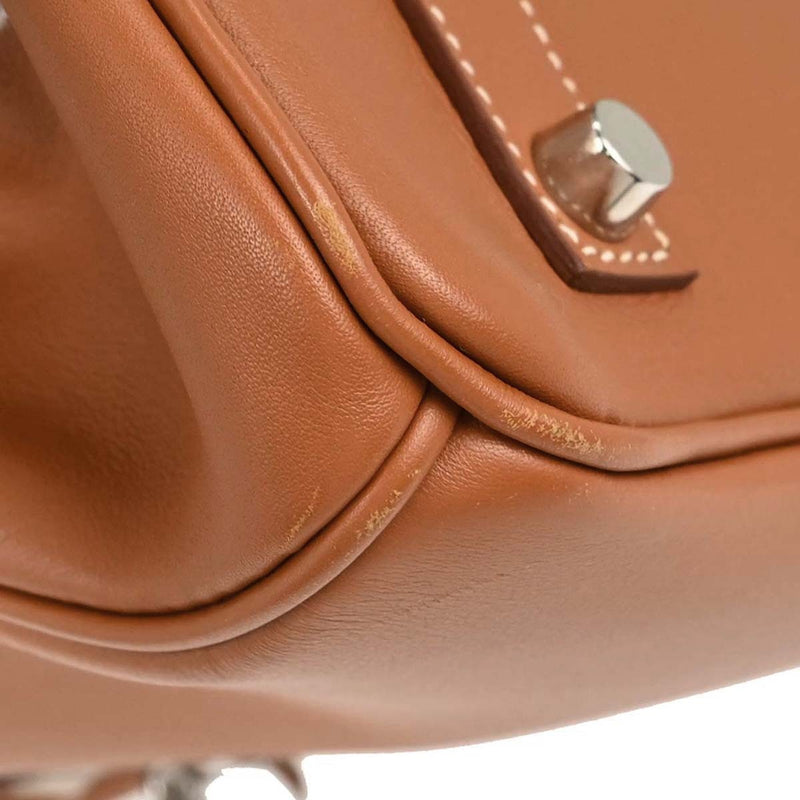 Hermes Birkin Brown Swift With Palladium Hardware Leather Bag