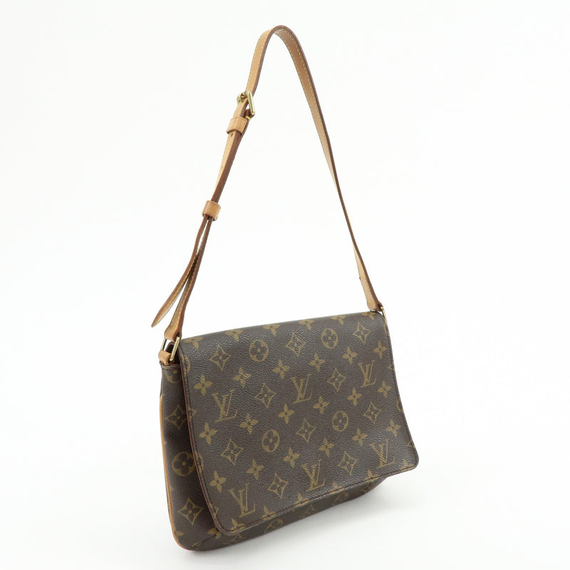 Louis Vuitton Musette Tango Monogram Canvas Brown Bag
