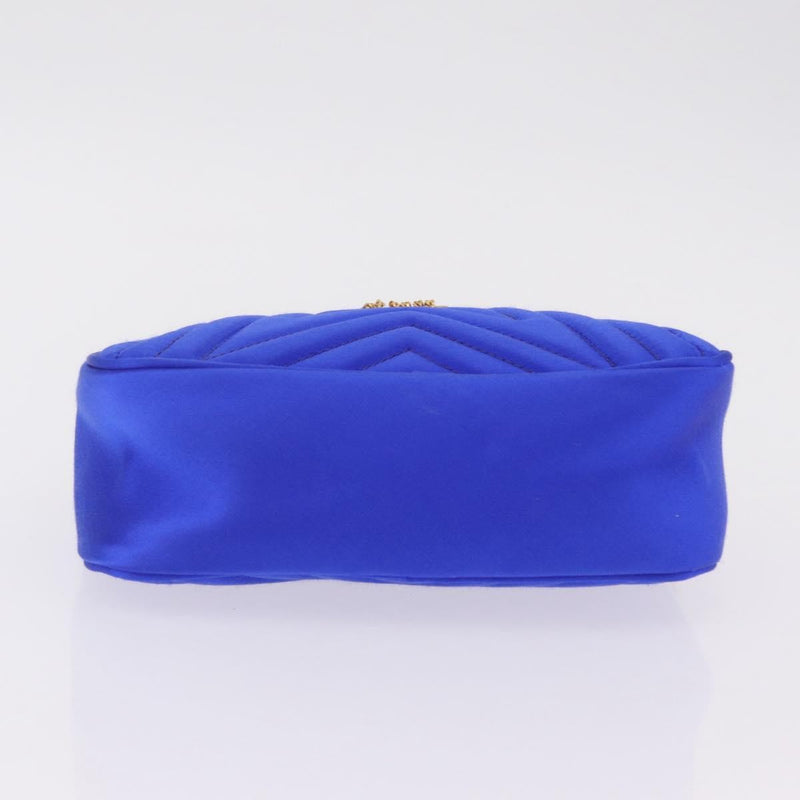 Stella Mccartney Star Camera Quilted Satin Blue Bag